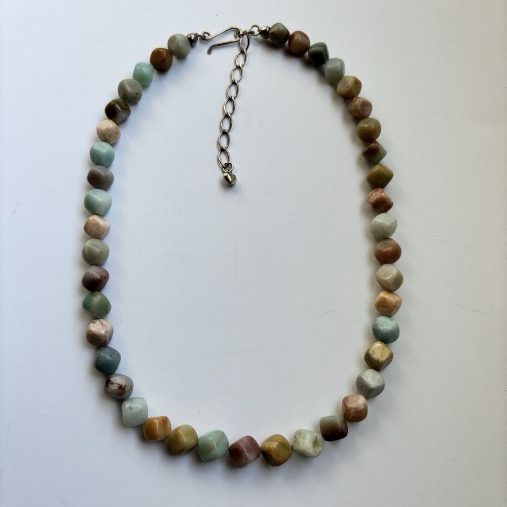 JAY KING Mine Finds Vintage DTR HSN Amazonite 925 Sterling Silver Necklace